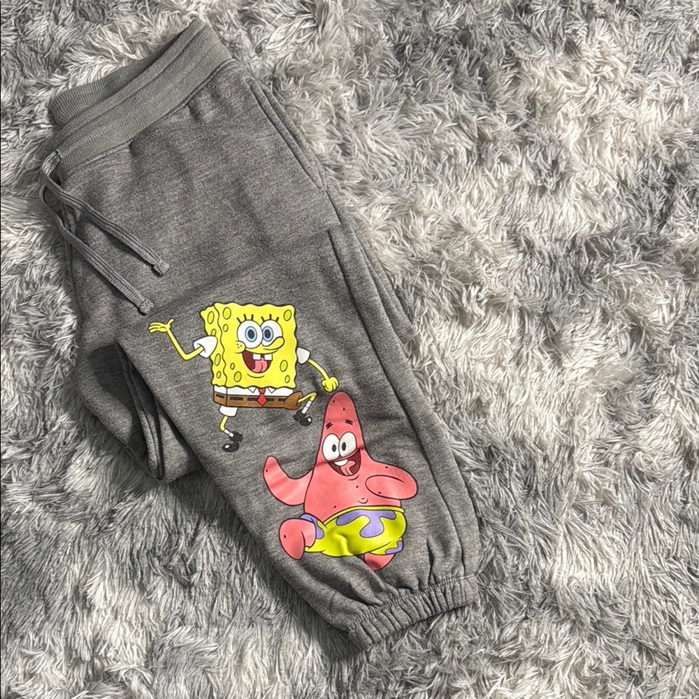 Kids Gray SpongeBob Sweatpants